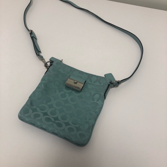 Turquoise Coach crossbody - Picture 3 of 8